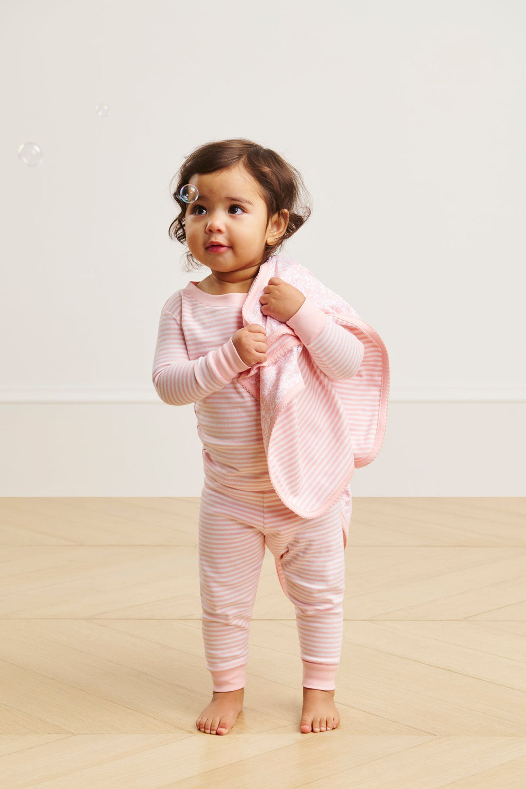 Baby Long-Long Set in English Rose Stripe - Main Image 1