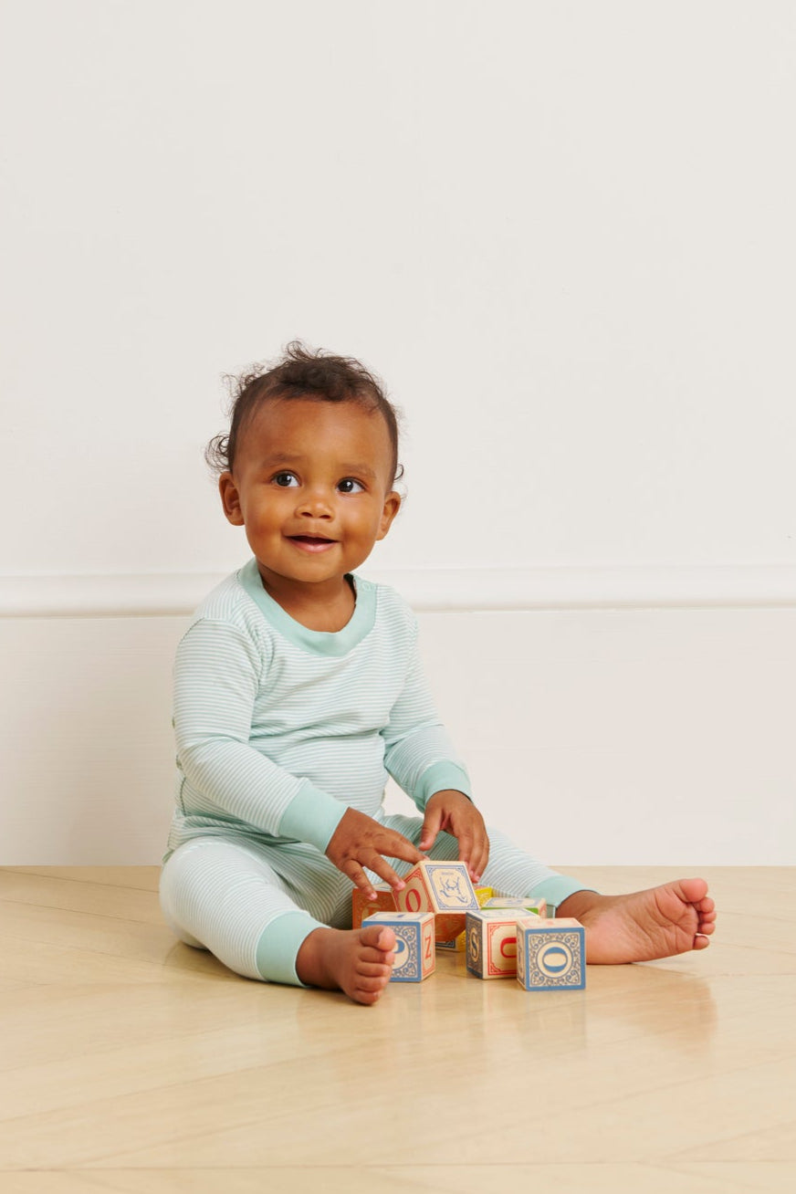 Baby Long-Long Set in Parisian Green - Main Image 1