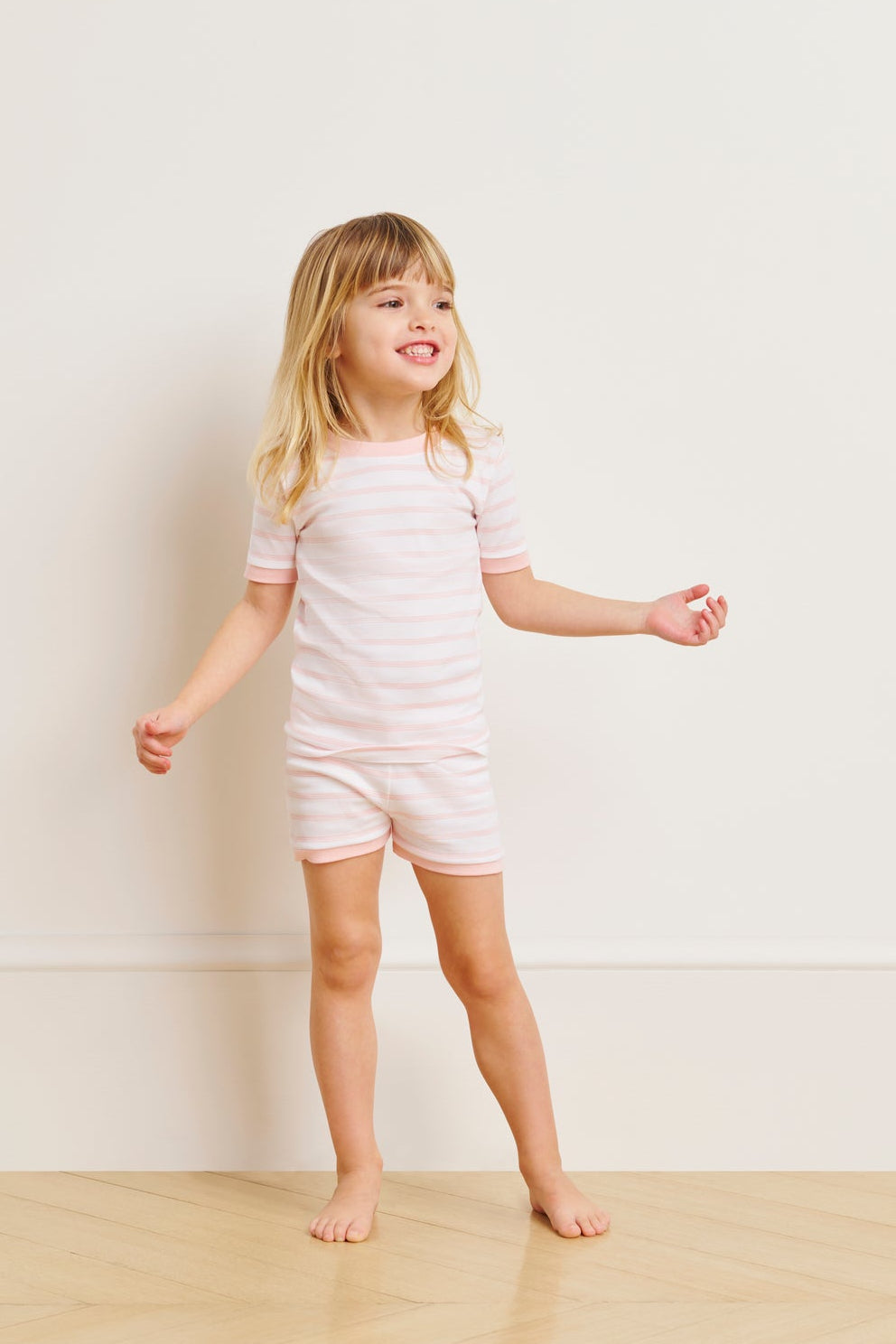 Kids Shorts Set in English Rose Triple Stripe - Main Image 2