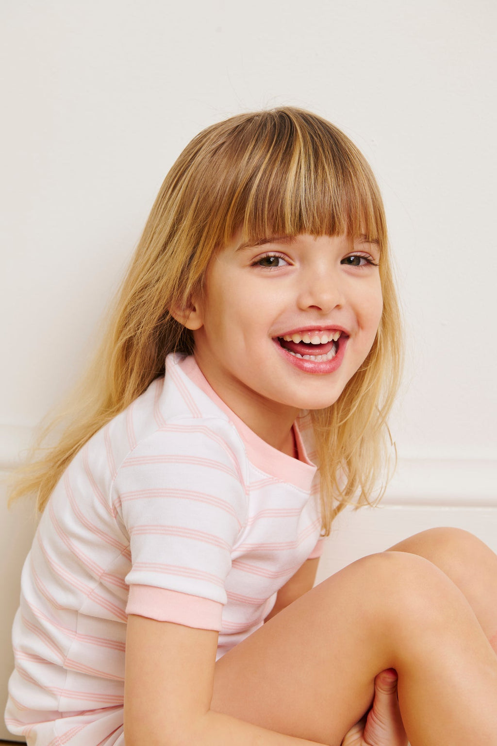 Kids Shorts Set in English Rose Triple Stripe - Main Image 1