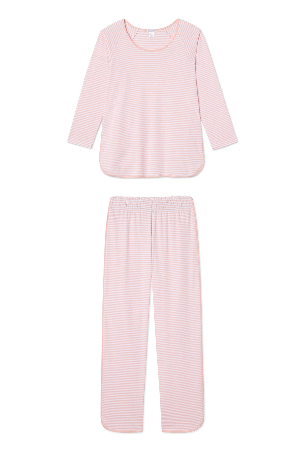 Pima Long-Long Set in English Rose Stripe - Featured Image 4
