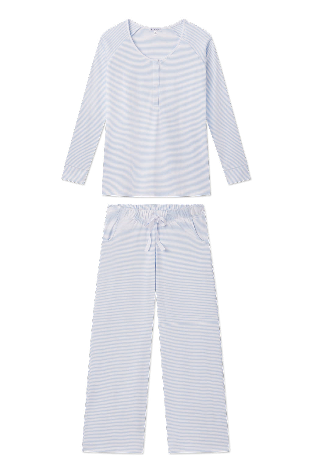 Pima Maternity Wide Leg Pajama Set in French Blue - Featured Image 0