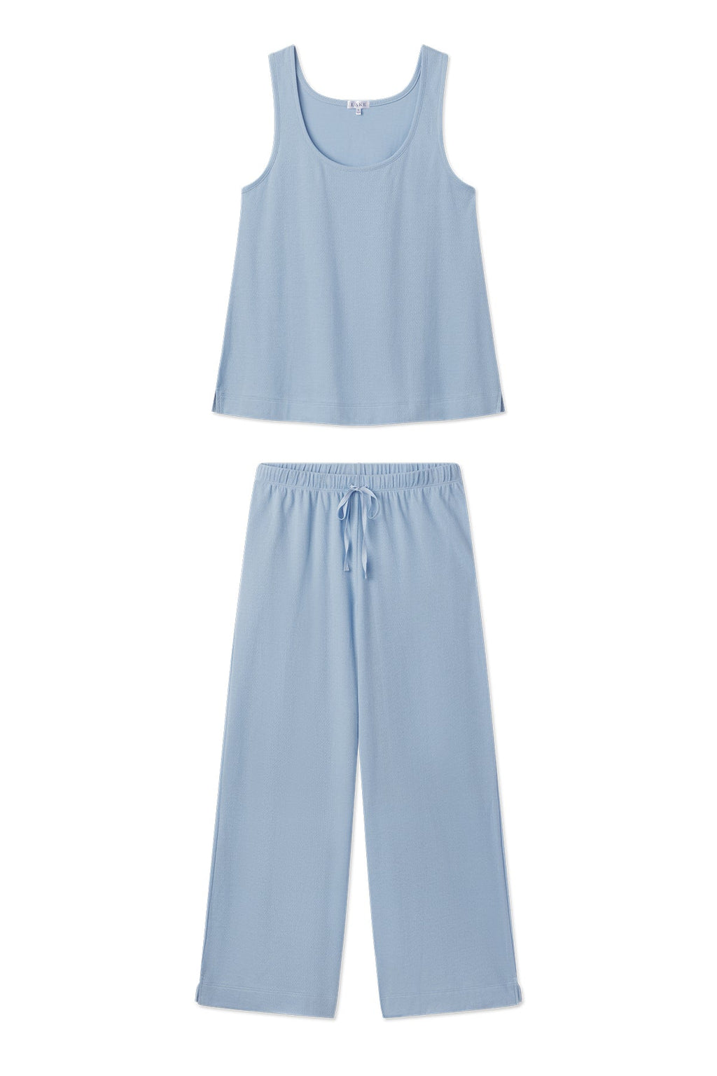 Pointelle Pajama Pants Set in French Blue Solid - Featured Image 5
