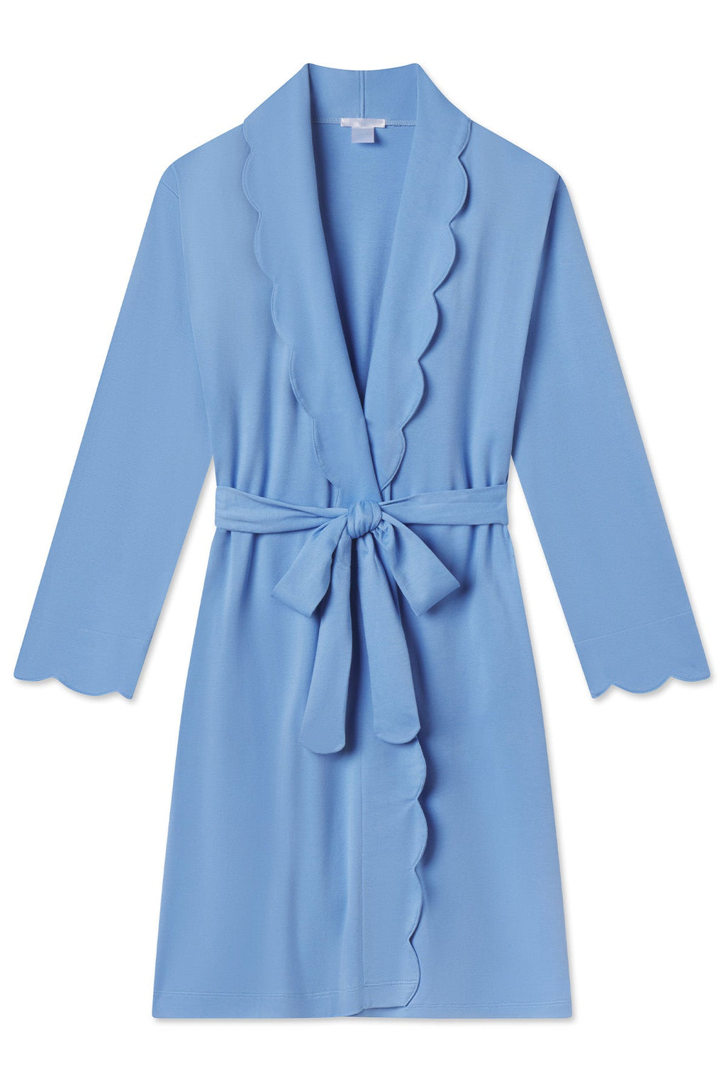 Pima Scallop Robe in Baltic Blue - Featured Image 4