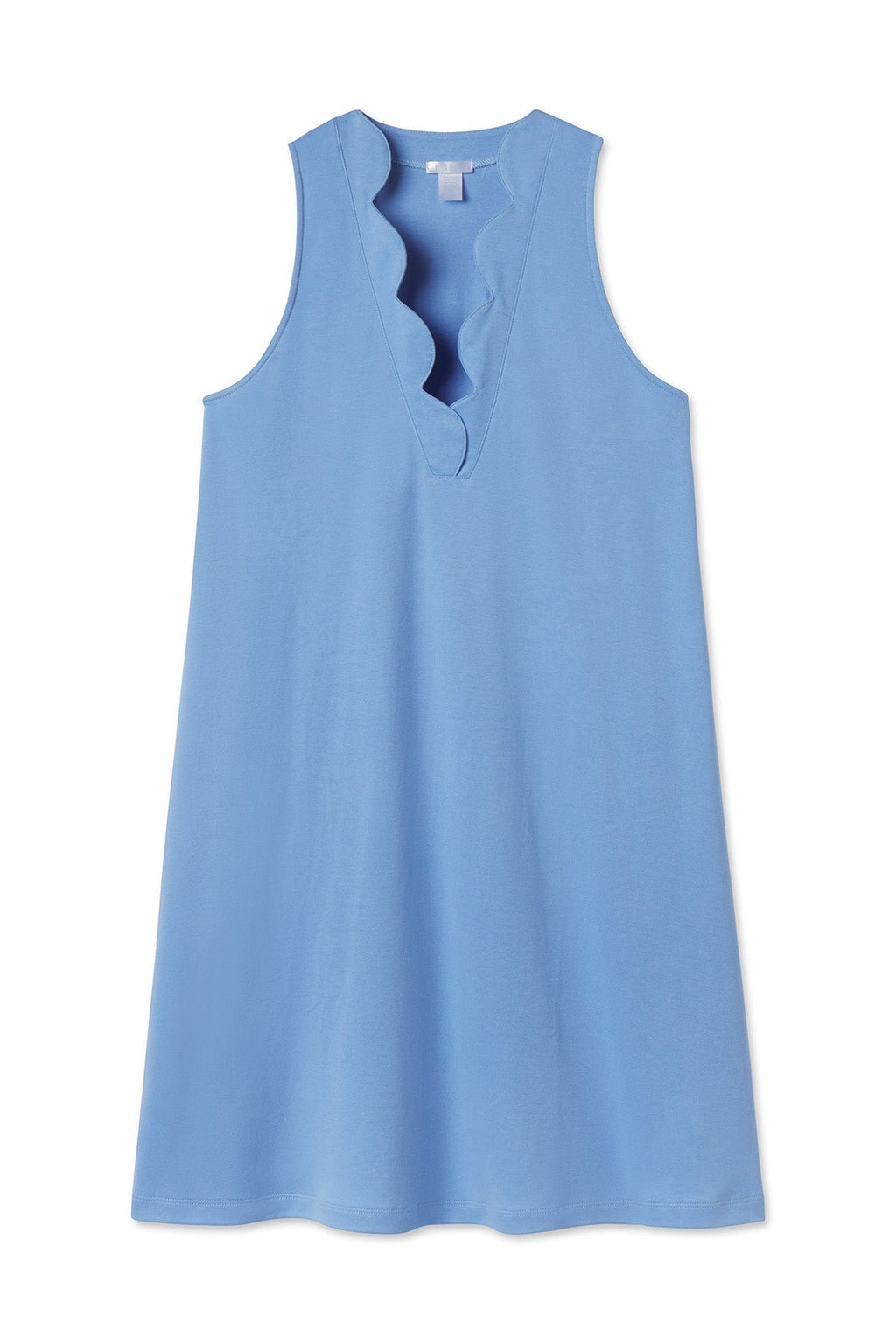 Pima Scallop Tank Gown in Baltic Blue - Featured Image 5