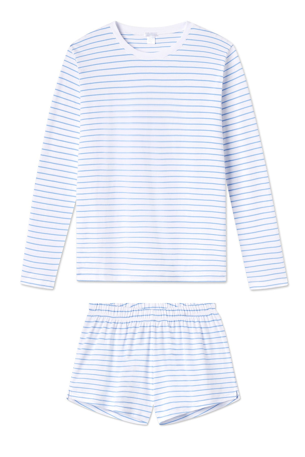 Pima Crew Long-Short Set in Baltic Blue - Featured Image 4