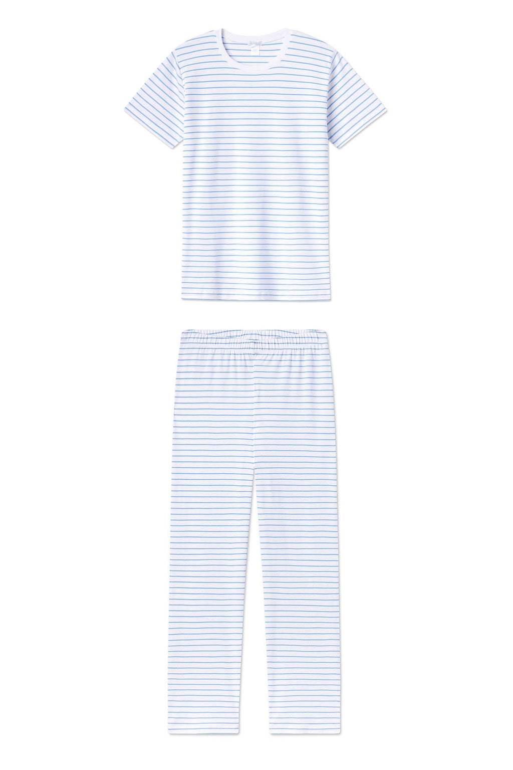 Pima Crew Short-Long Set in Baltic Blue - Featured Image 3