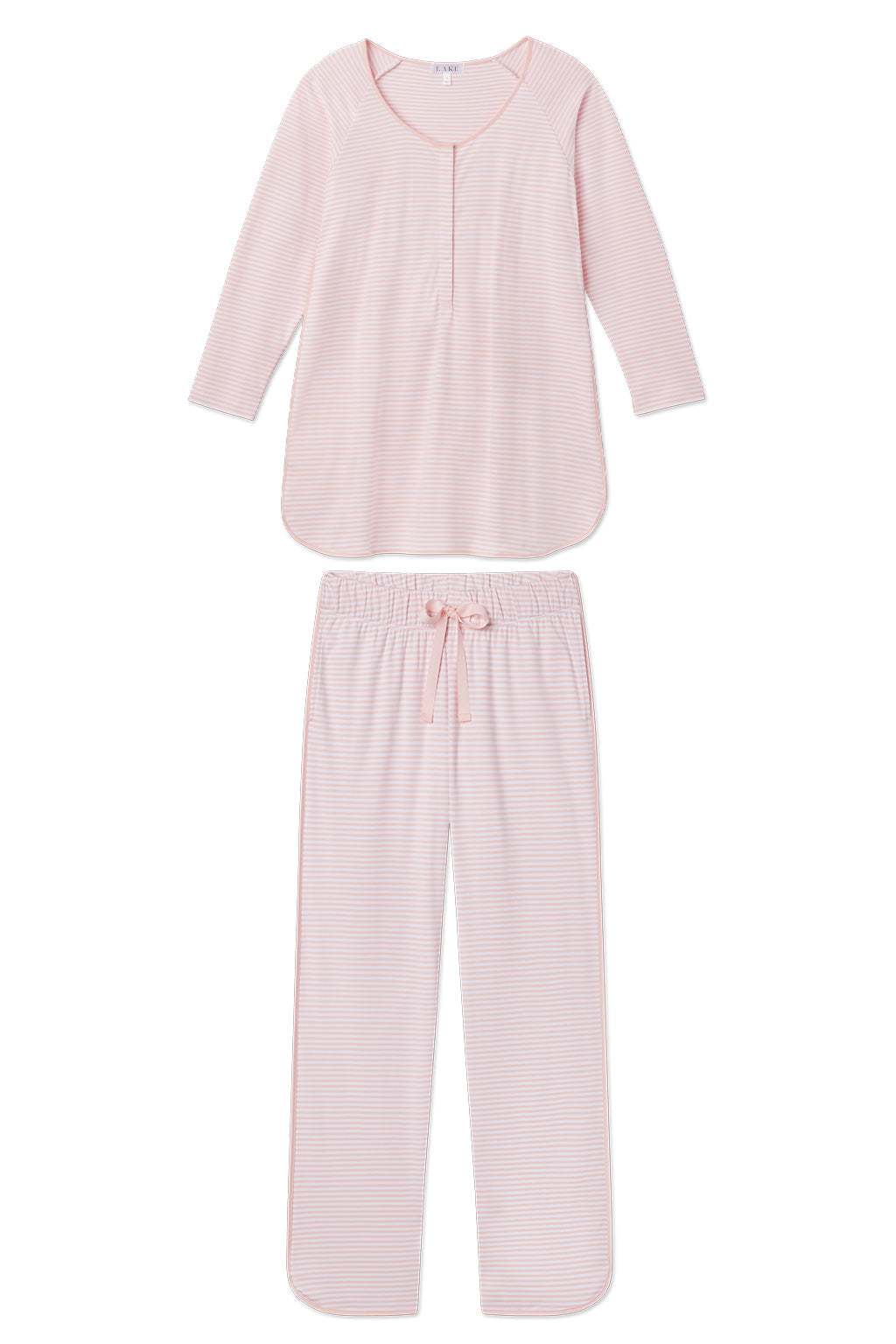 Pima Maternity Long-Long Set in English Rose Stripe - Featured Image 0