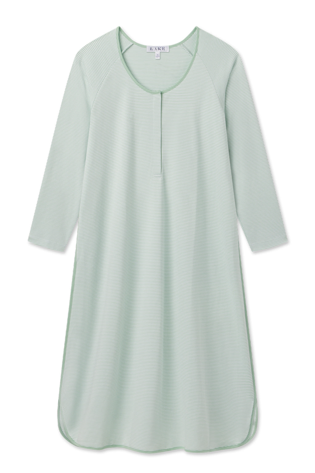 Pima Maternity Long Sleeve Nightgown in Parisian Green - Featured Image 0
