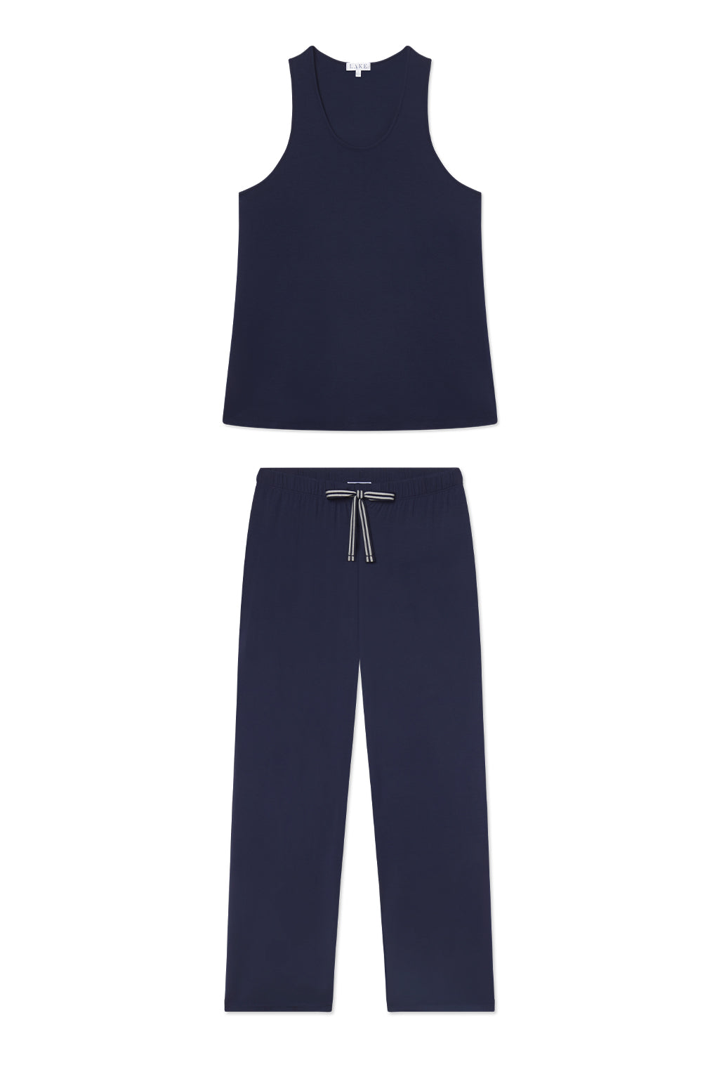 DreamModal Ribbon Tank-Long Set in English Navy - Featured Image 5