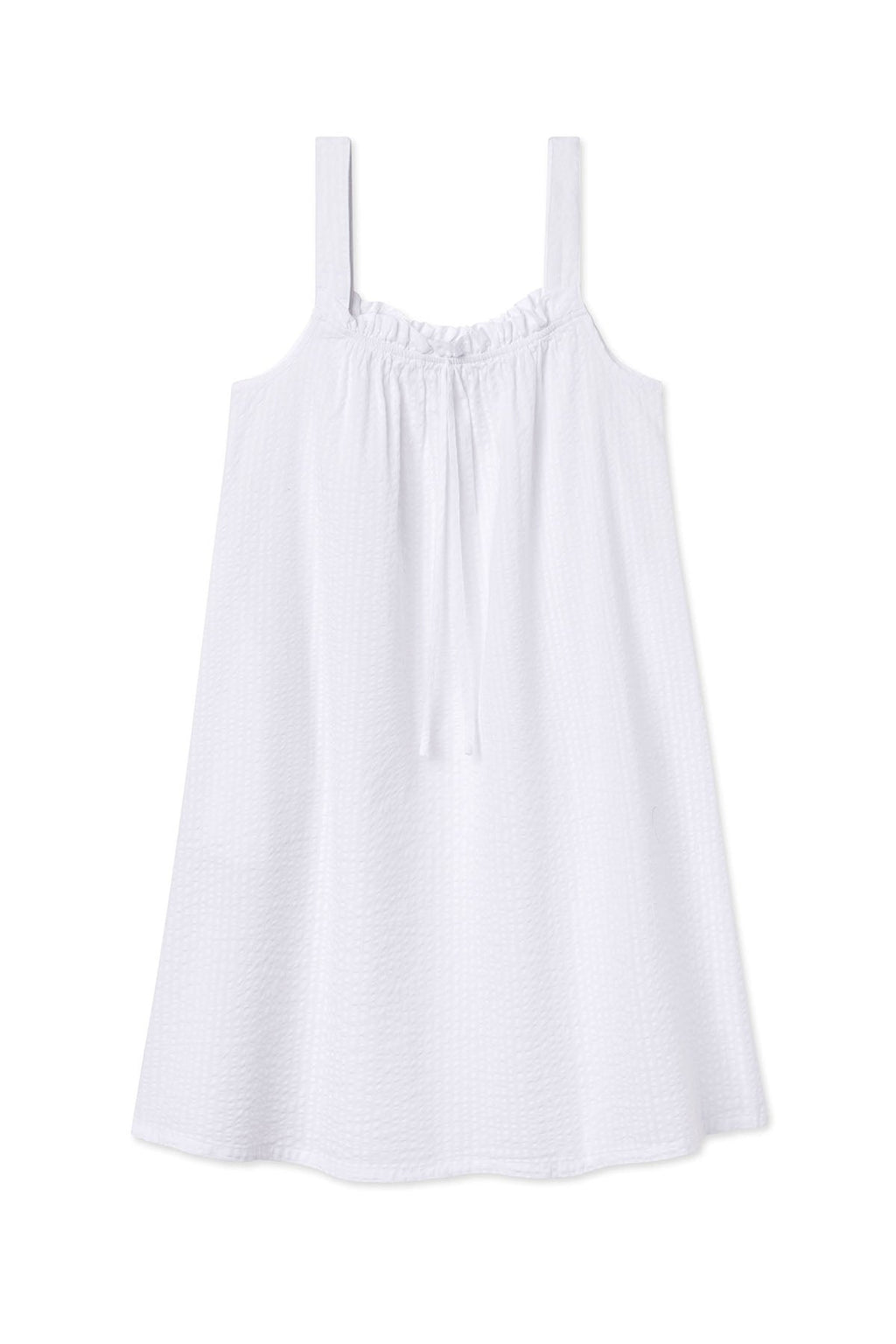Alice Nightgown in White Seersucker - Featured Image 3