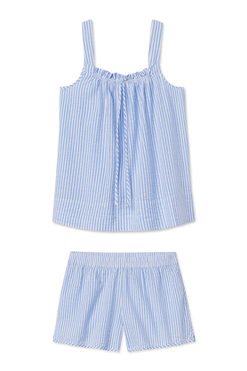 Alice Shorts Set in Blue Seersucker - Featured Image 5