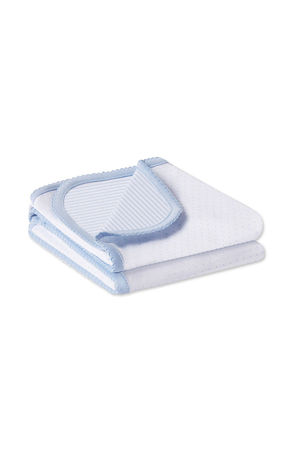 Reversible Baby Blanket in French Blue Multi - Featured Image 2