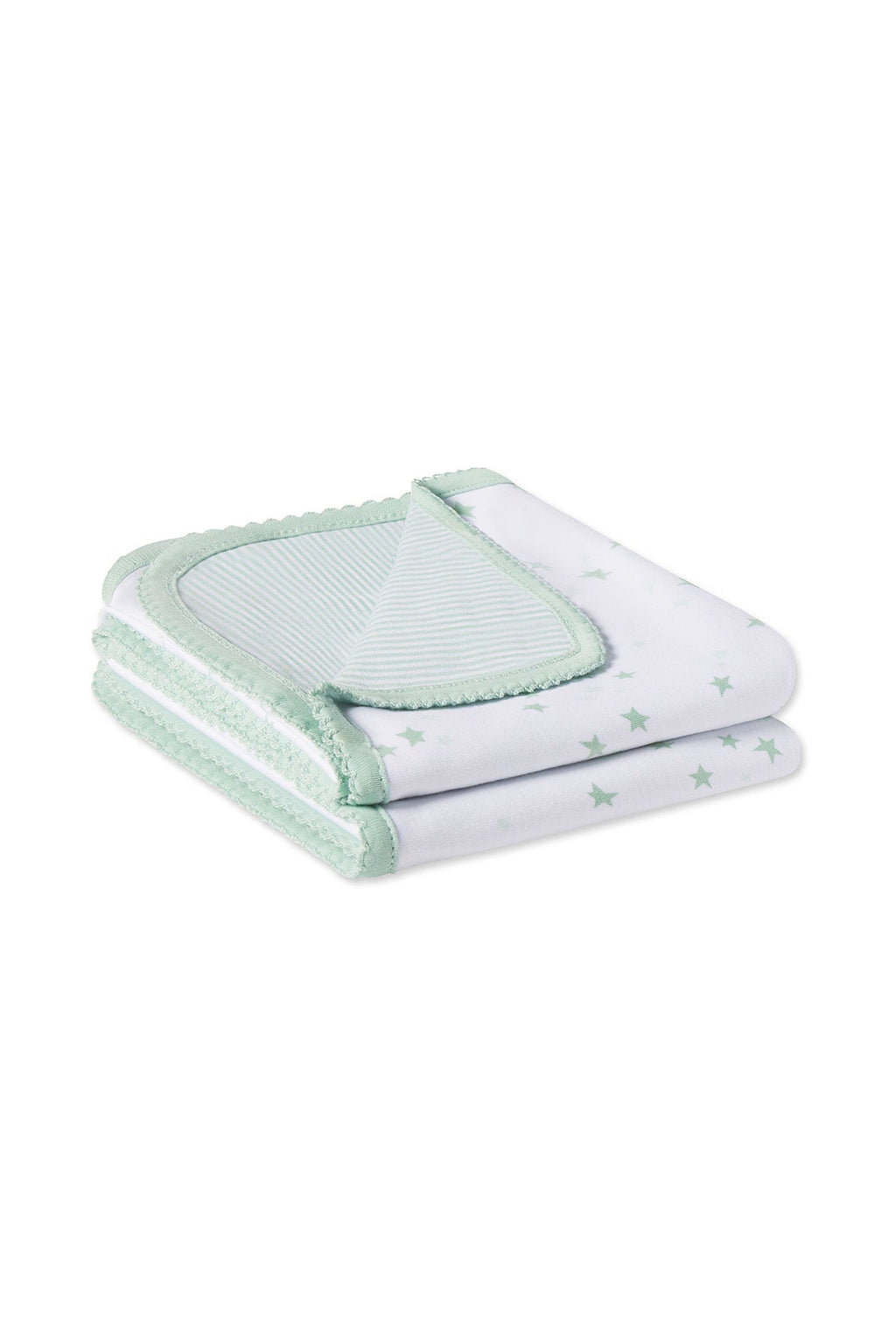 Reversible Baby Blanket in Parisian Green Multi - Featured Image 2