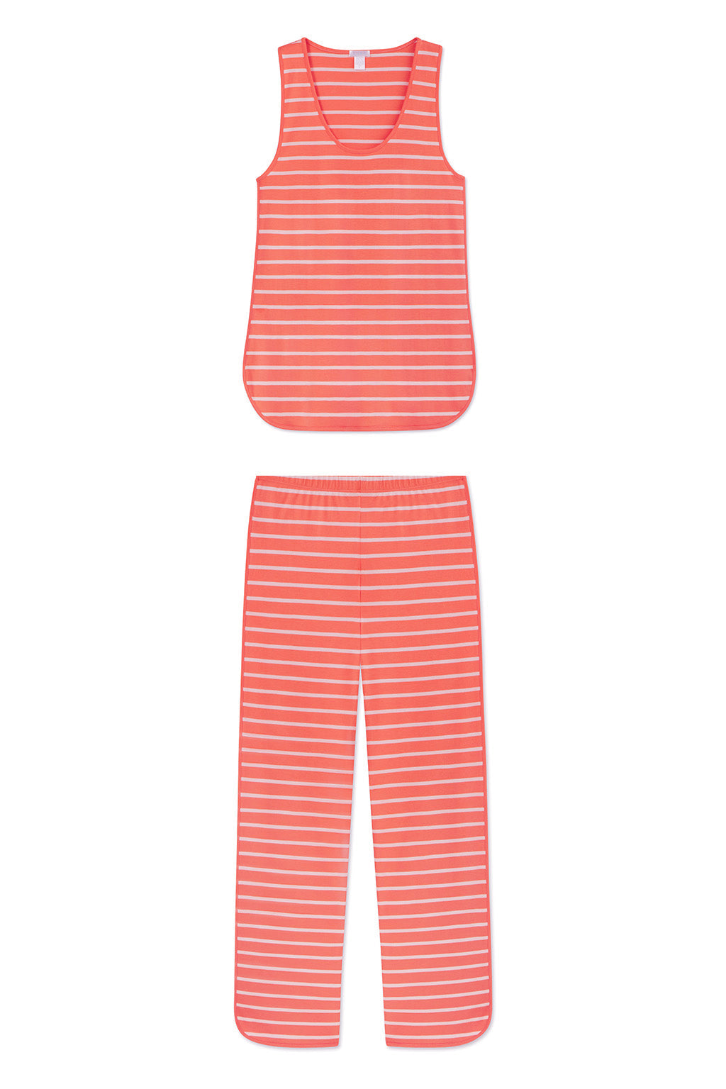 Pima Tank-Long Set in Coral Reef Anchor Stripe - Featured Image 3