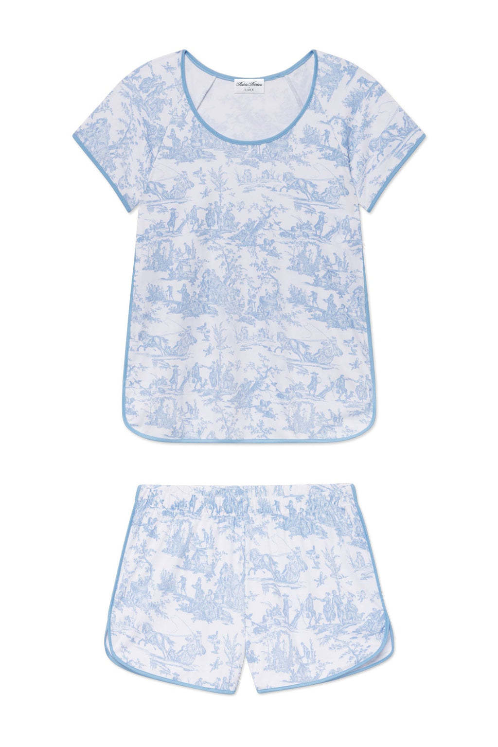 Pima Shorts Set in Classic Blue Toile - Featured Image 4