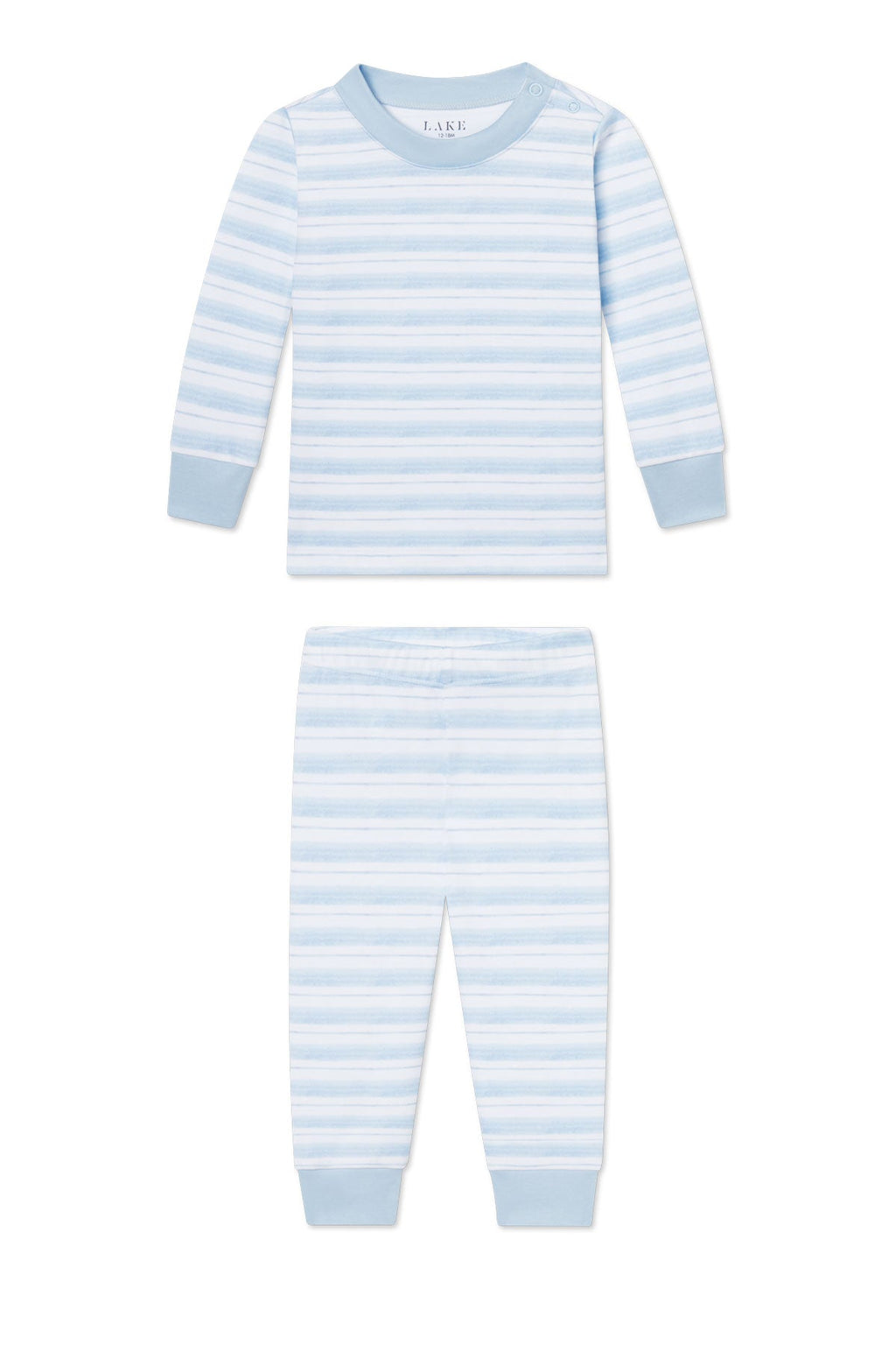 Baby Long-Long Set in French Blue Picnic Stripe - Featured Image 0