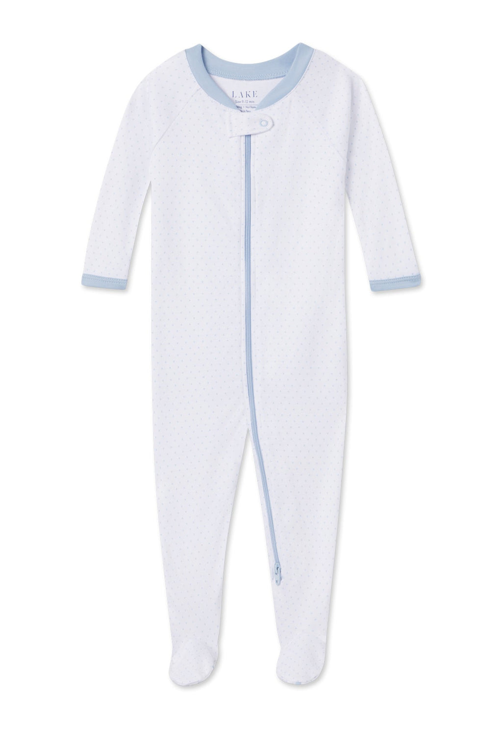 Baby Sleeper in French Blue Pindot - Featured Image 1