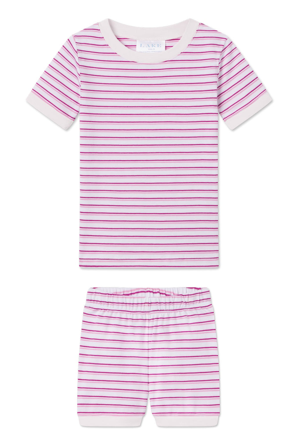Kids Shorts Set in Dahlia Double Stripe - Featured Image 4