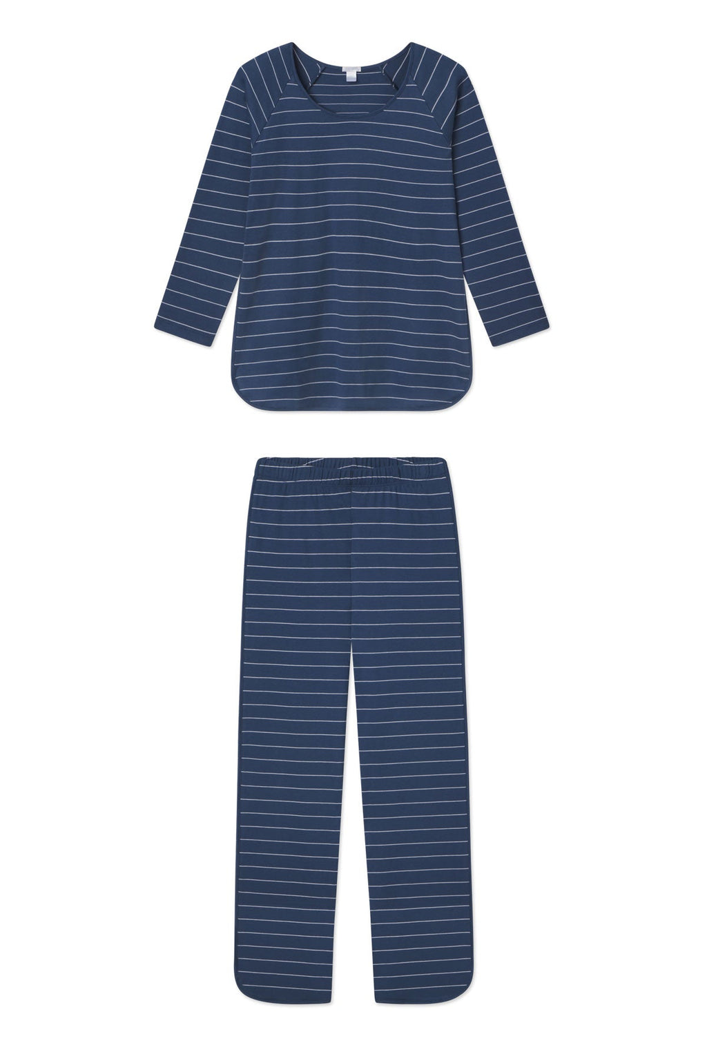 Pima Long-Long Set in Navy Boating Stripe - Featured Image 5