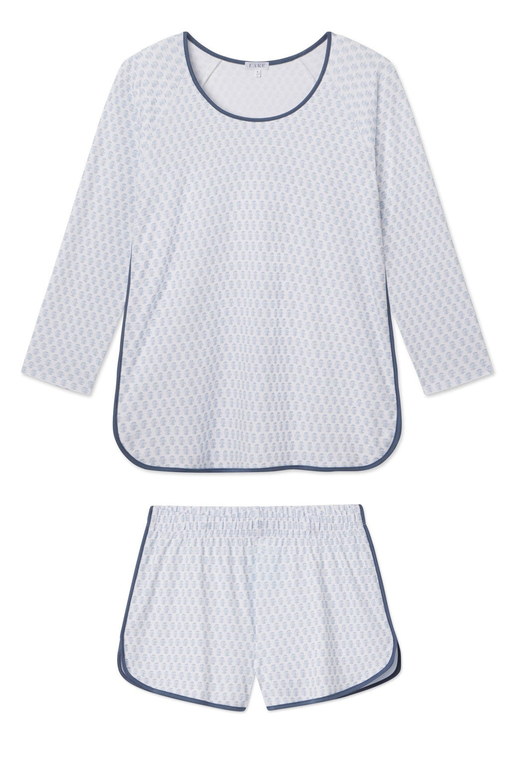 Pima Long-Short Set in Sea Depth Blockprint - Featured Image 4