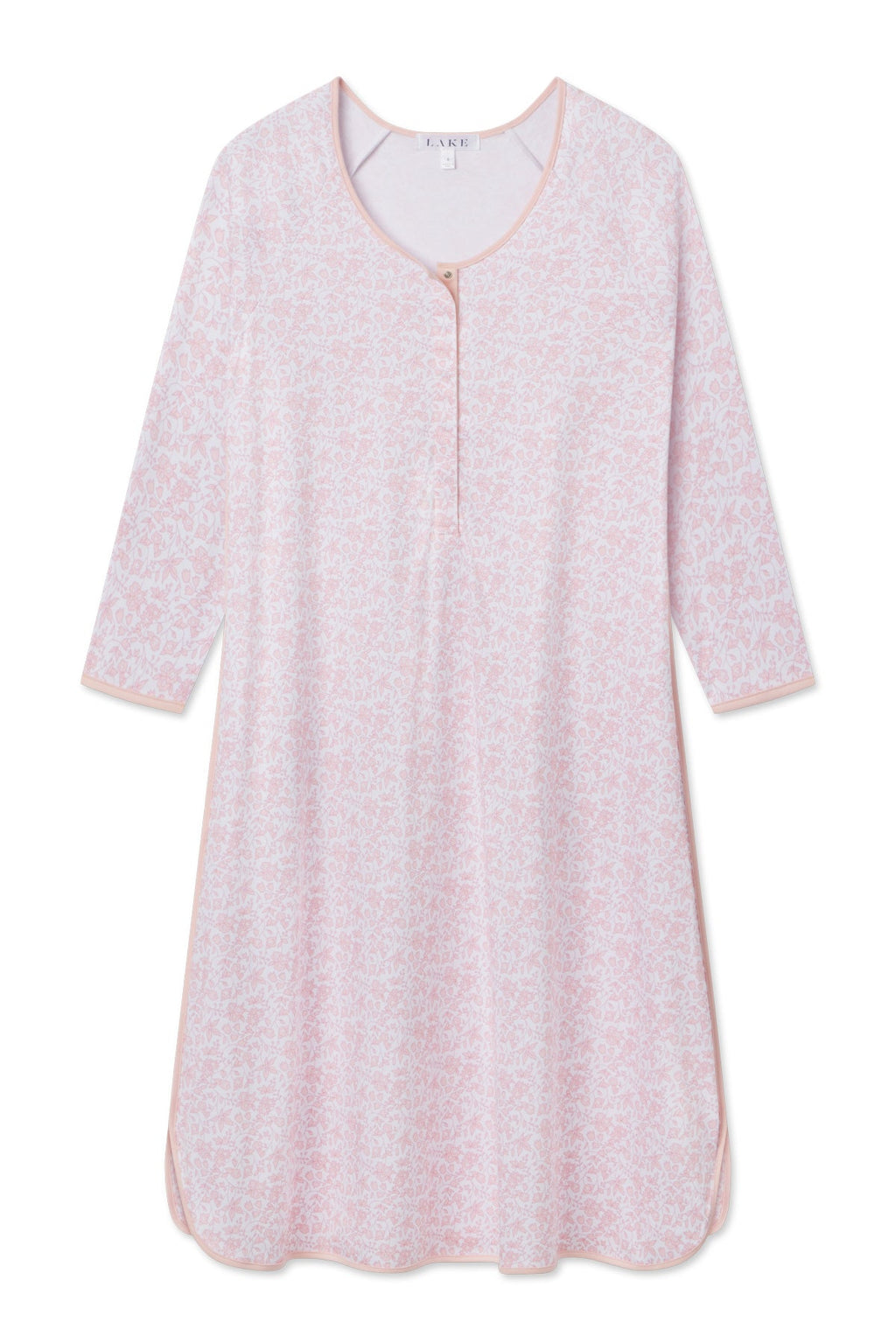 Pima Maternity Long Sleeve Nightgown in English Rose Garden Floral - Featured Image 4