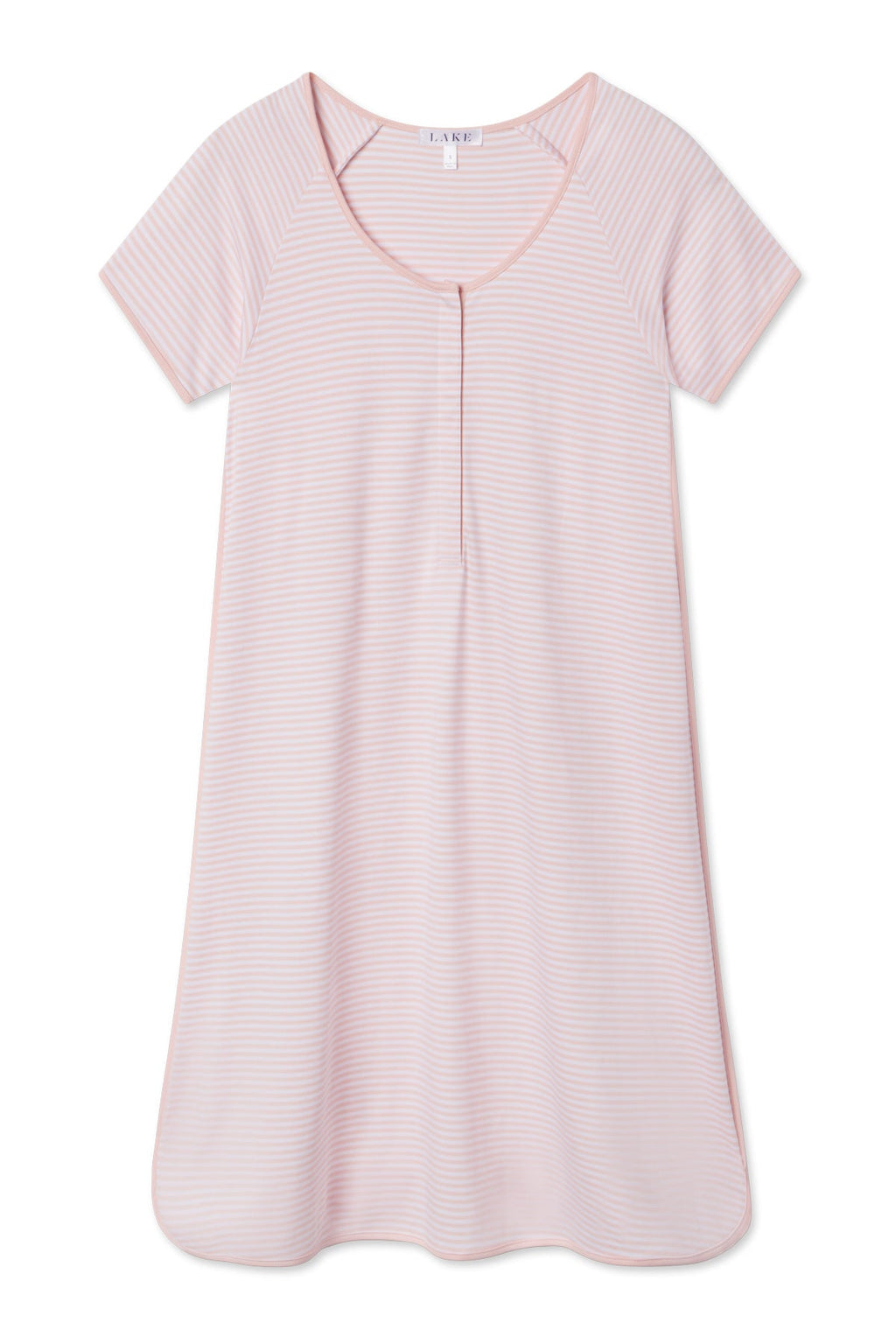 Pima Maternity Nightgown in English Rose Stripe - Featured Image 4
