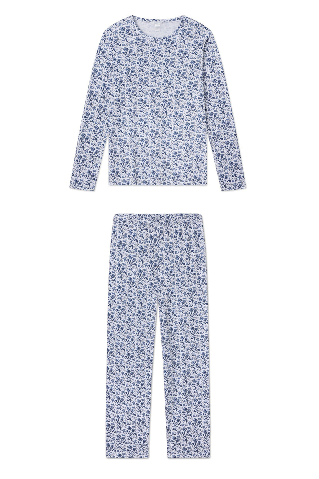 Pima Crew Long-Long Set in Sea Depth Garden Floral - Featured Image 6