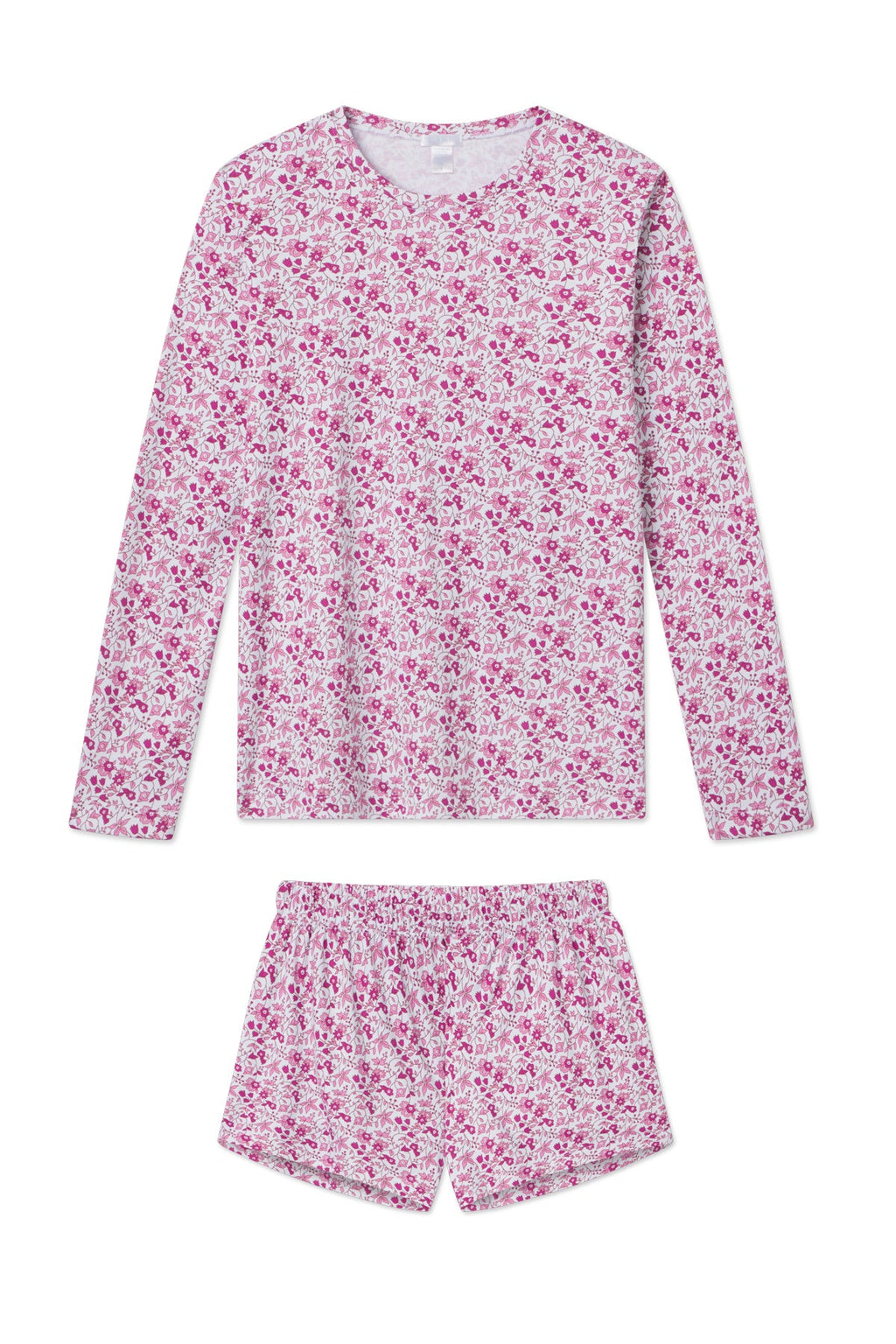 Pima Crew Long-Short Set in Dahlia Garden Floral - Featured Image 5