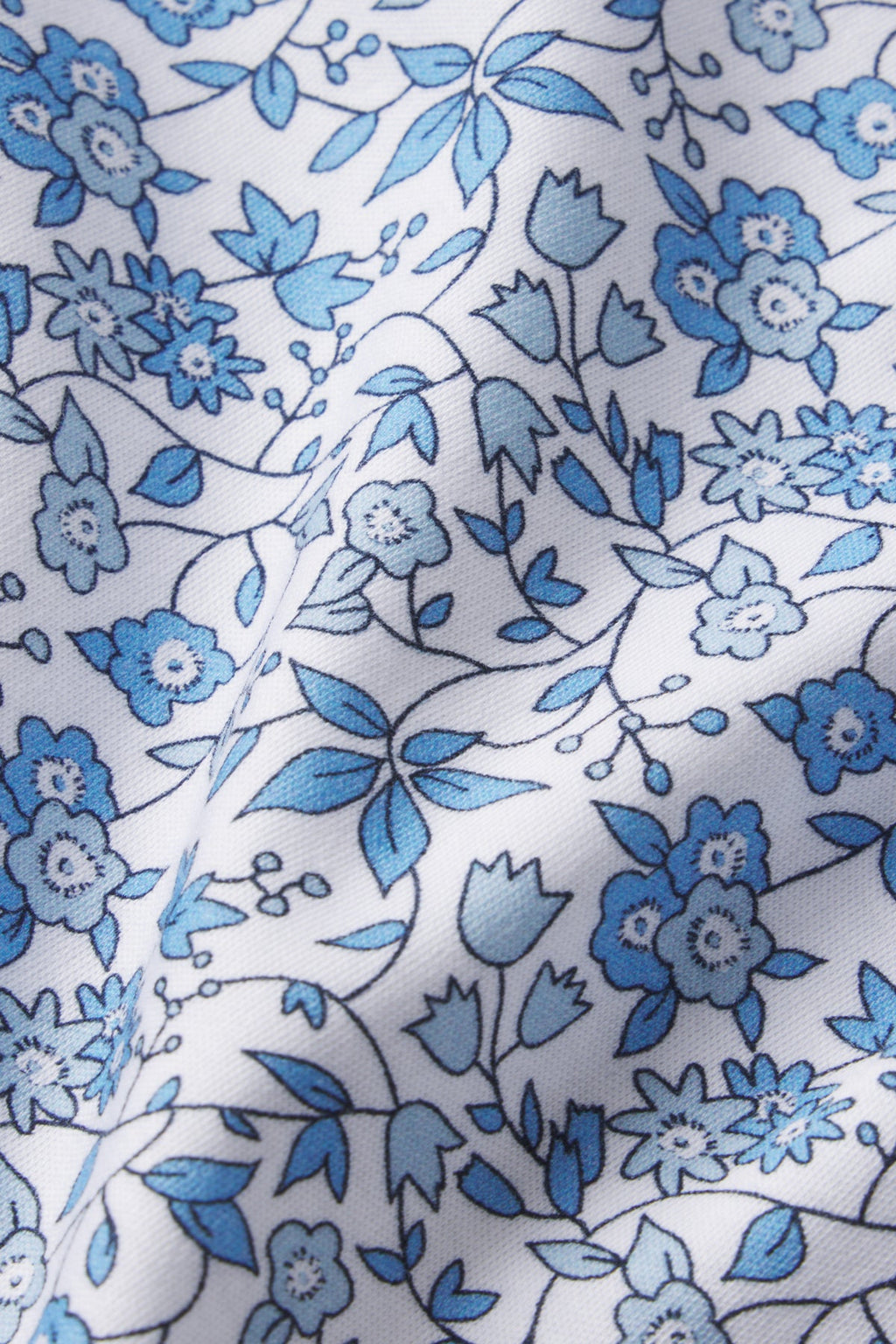 Pima Crew Long Sleeve Bundle in Delft Blue Garden Floral - Main Image 5