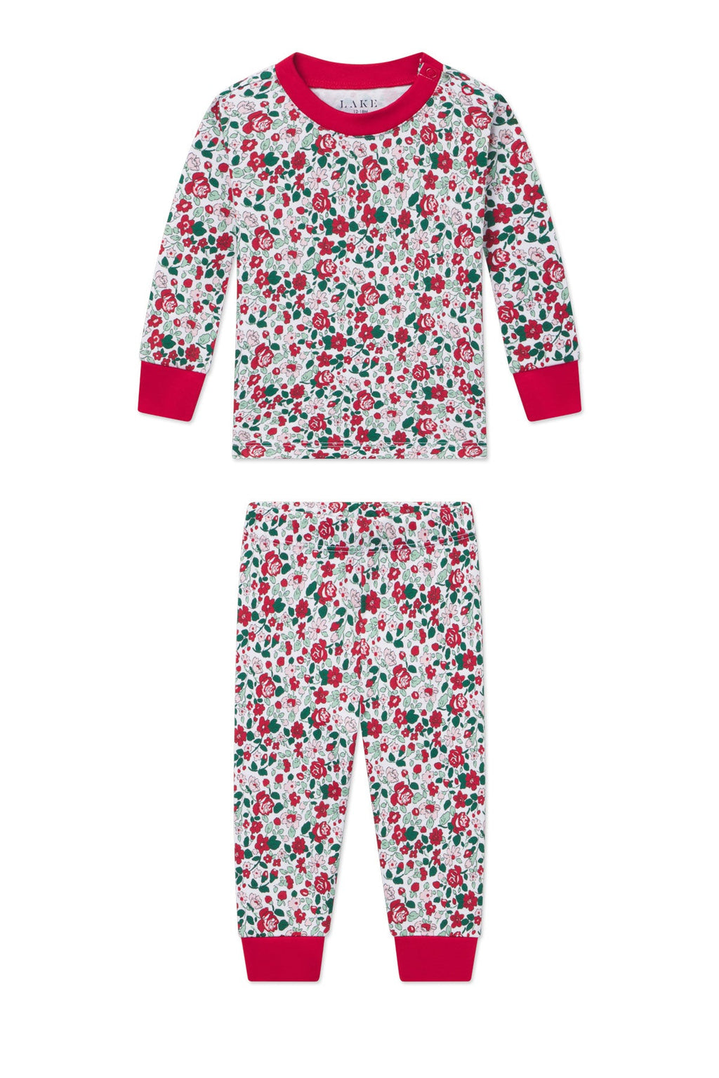 Baby Long-Long Set in Classic Red Elizabeth Floral - Featured Image 4