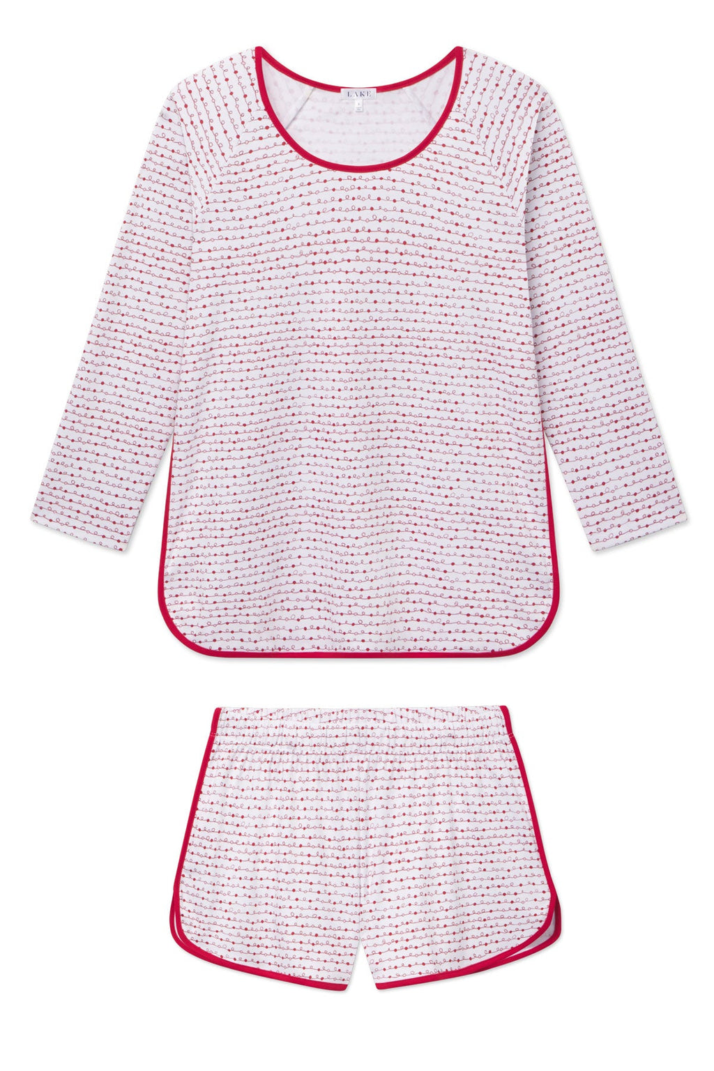 Pima Long-Short Set in Classic Red Garland - Featured Image 5