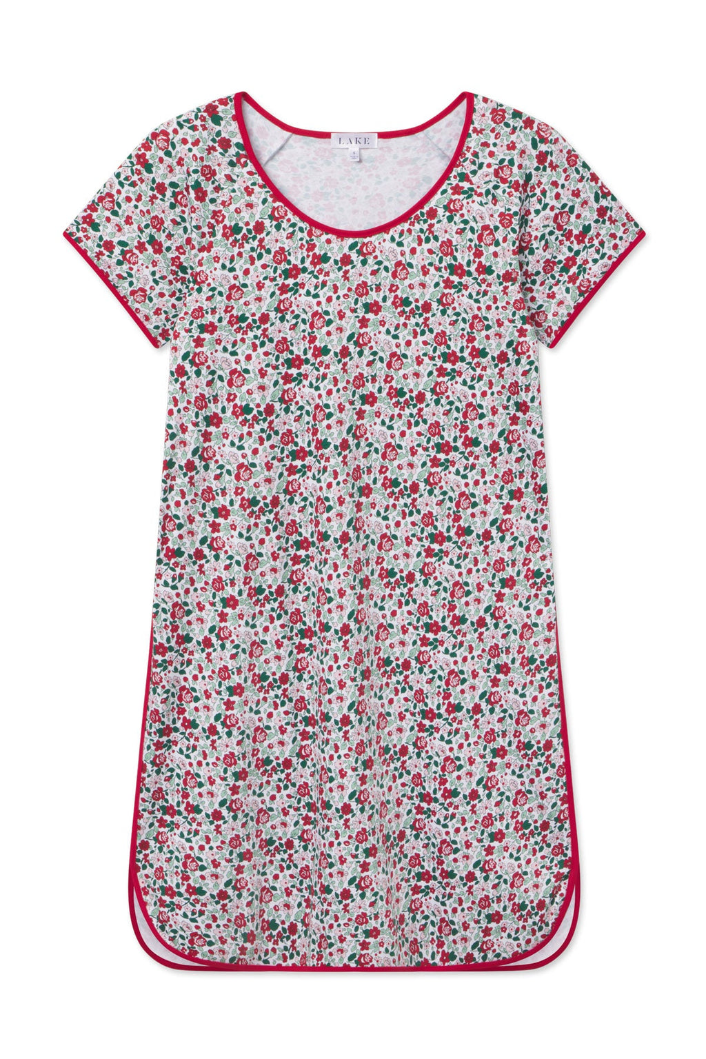 Pima Nightgown in Classic Red Elizabeth Floral - Featured Image 4