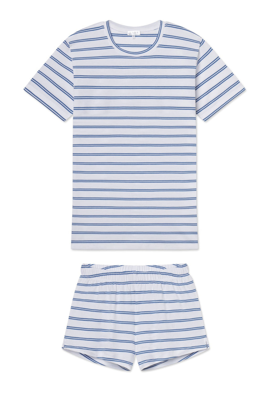 Pima Crew Shorts Set in Seaport Tidal Stripe - Featured Image 4