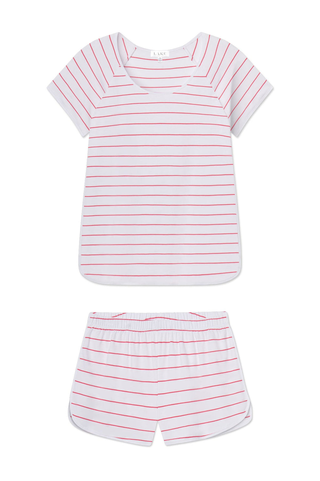 Pima Shorts Set in Geranium Boating Stripe - Featured Image 4