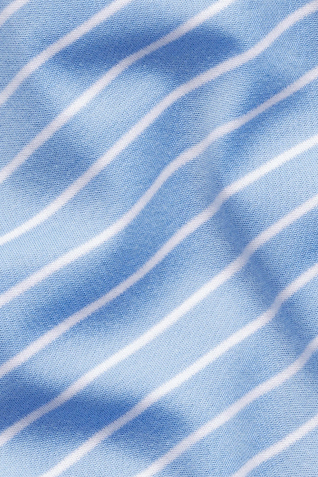 Pima Crew Wide Leg Pajama Set in Mixed Baltic Blue Stripe - Main Image 4