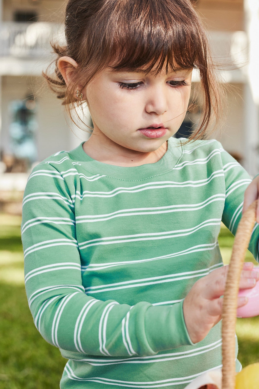 Kids Long-Long Set in Meadow Stripe - Main Image 2