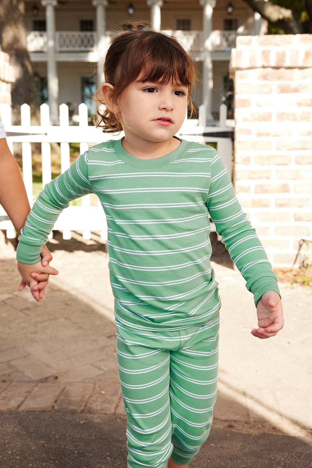 Kids Long-Long Set in Meadow Stripe - Main Image 1