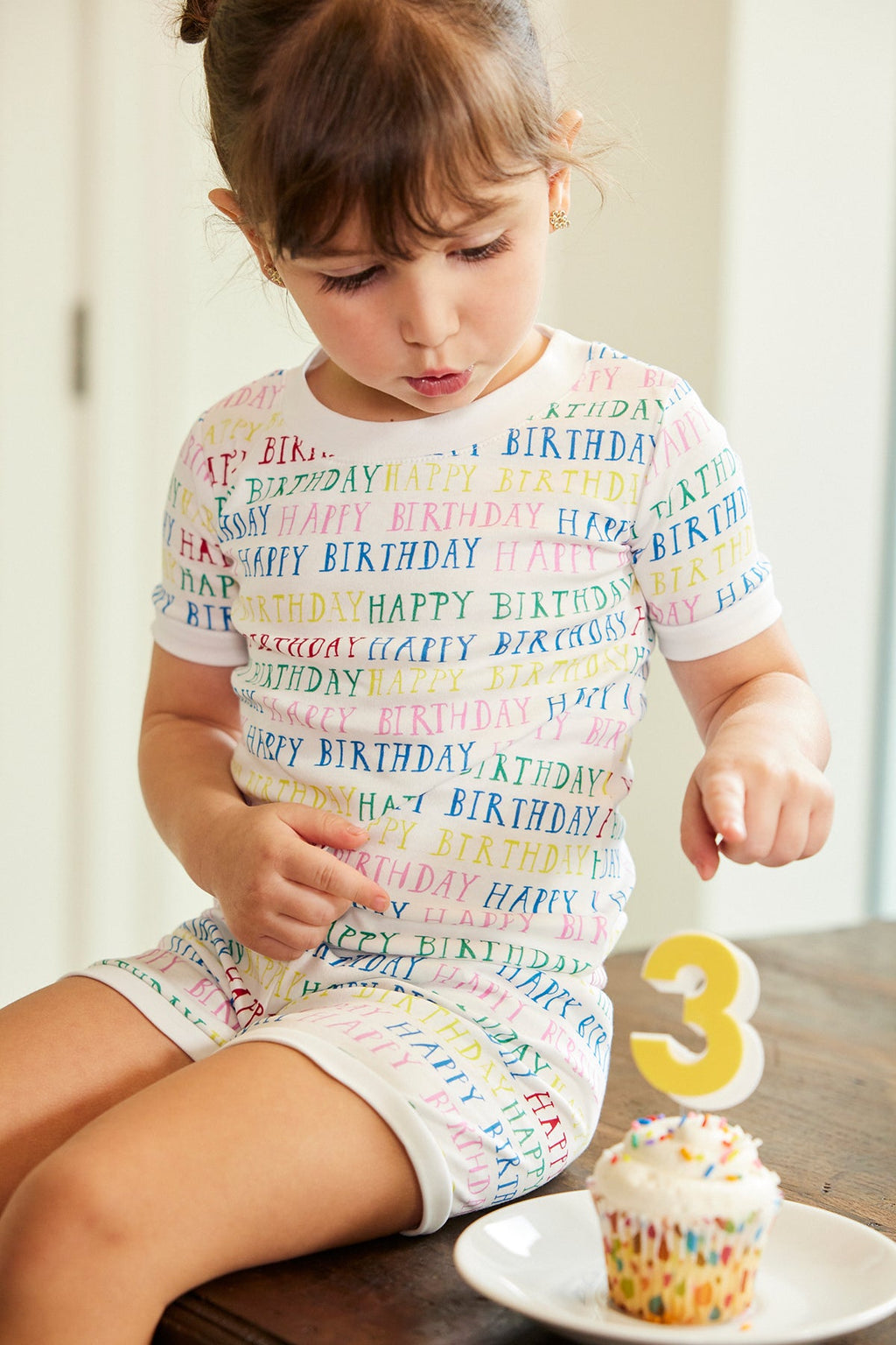 Kids Shorts Set in Happy Birthday - Main Image 1