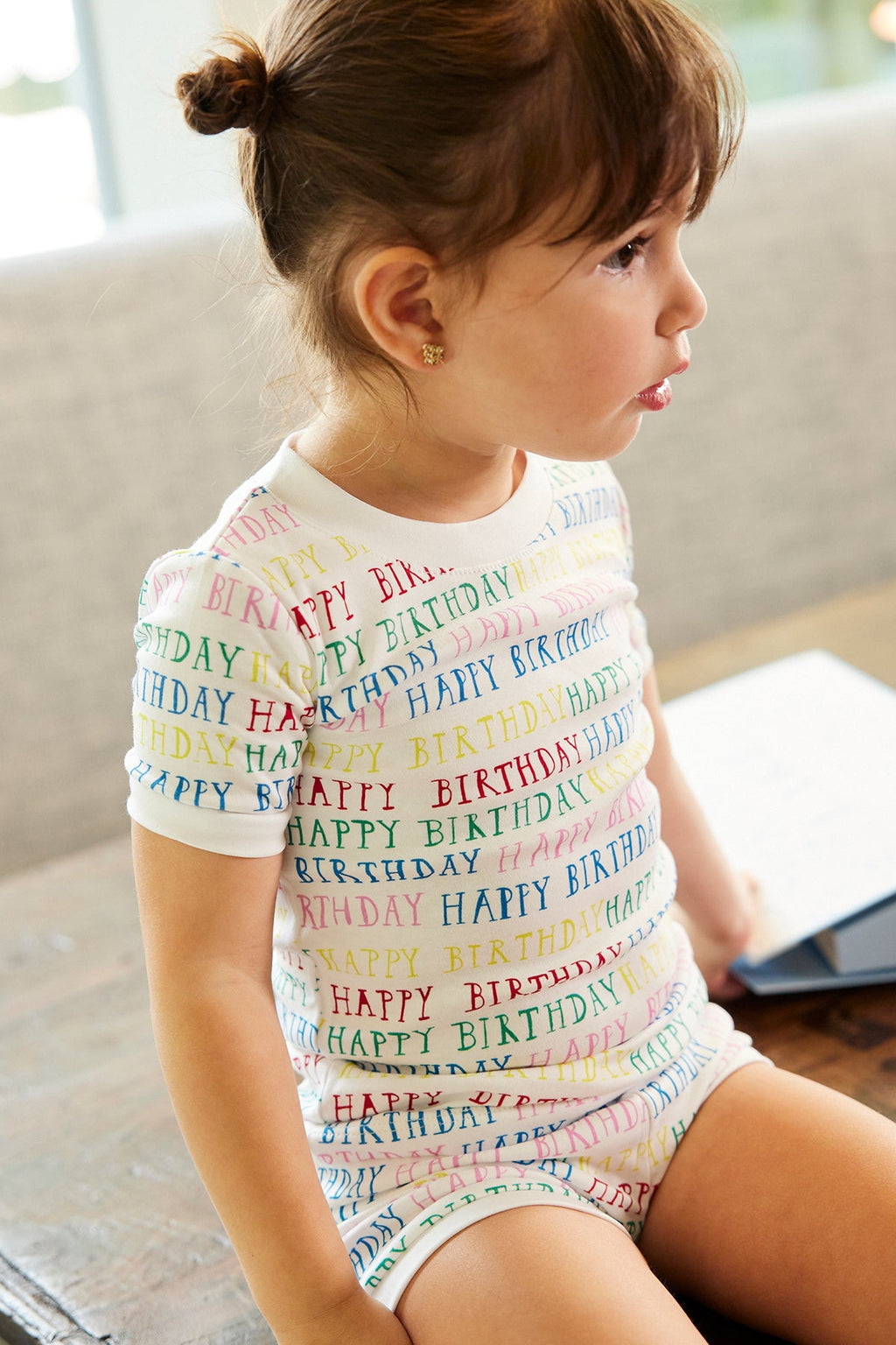 Kids Shorts Set in Happy Birthday - Main Image 2