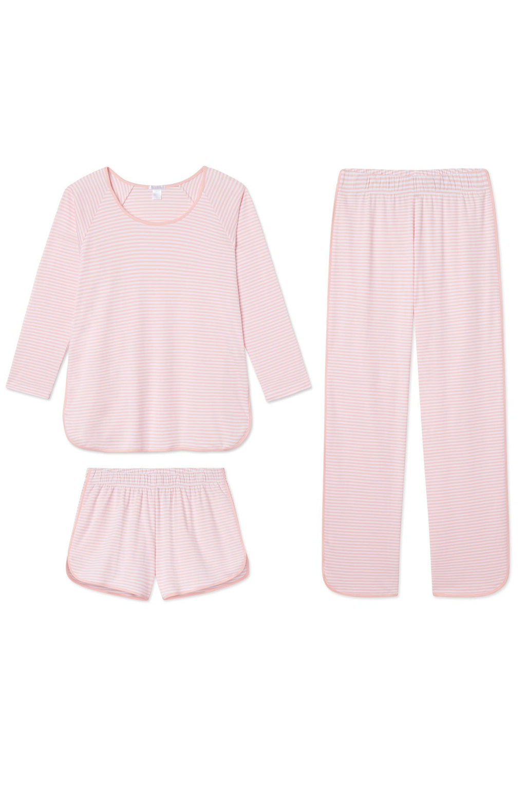 Pima Long Sleeve Bundle in English Rose Stripe - Featured Image 5