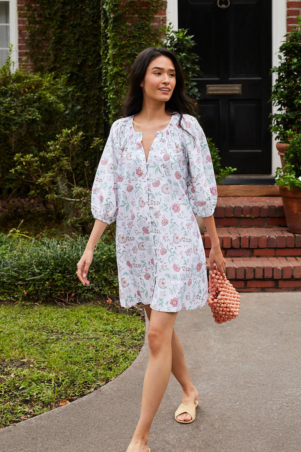 Hammock Shirt Dress in Garden Vines - Main Image 2