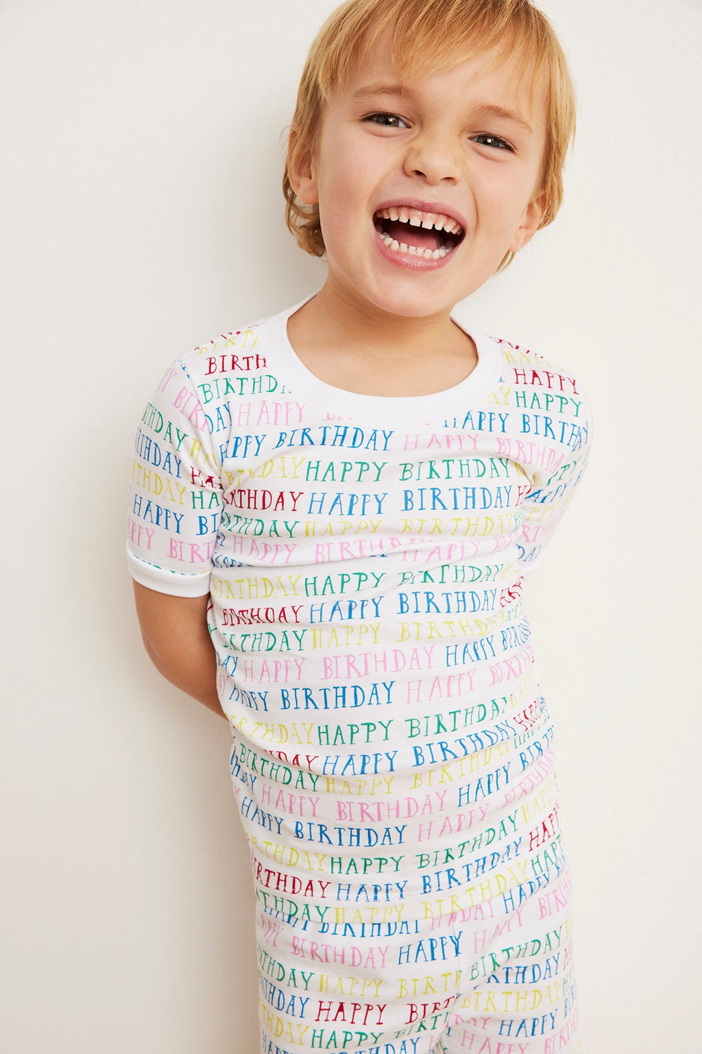 Kids Shorts Set in Happy Birthday - Main Image 5