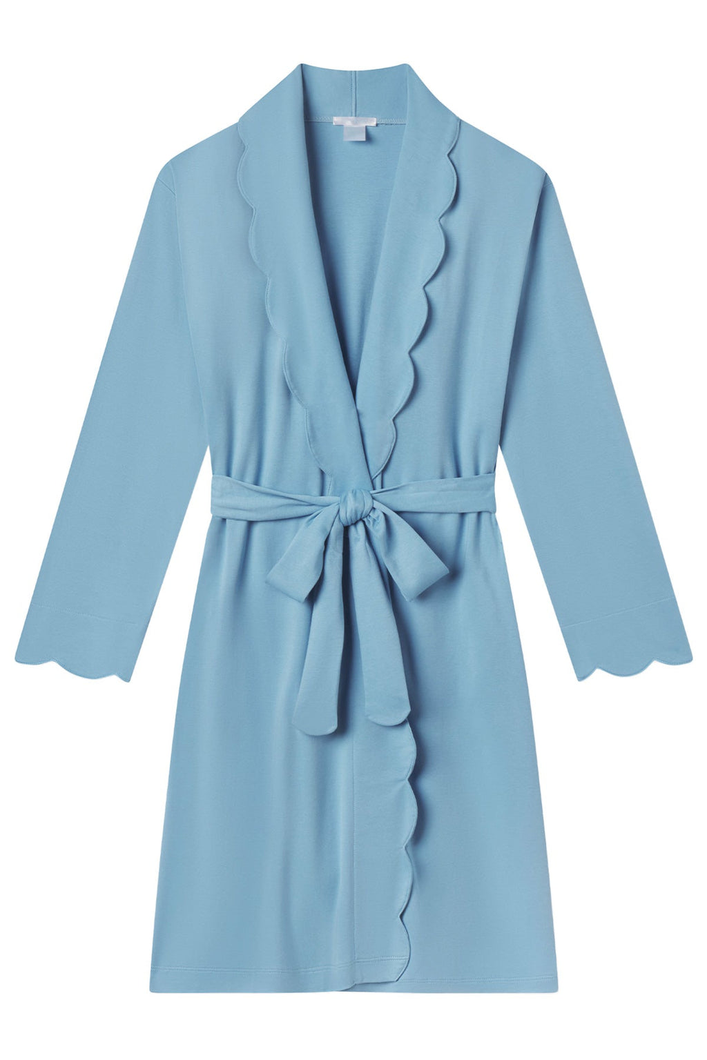 Pima Scallop Robe in Serene Blue - Featured Image 5