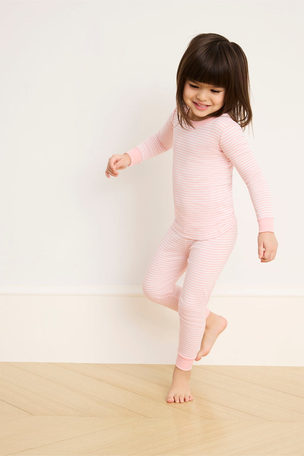 Kids Long-Long Set in English Rose Stripe - Main Image 4