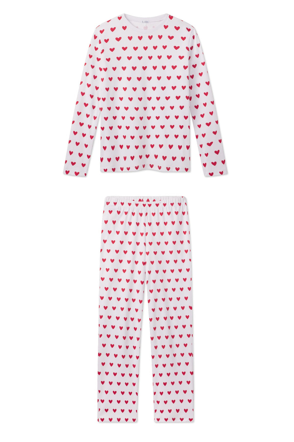 Pima Crew Long-Long Set in Classic Red Heart - Featured Image 5
