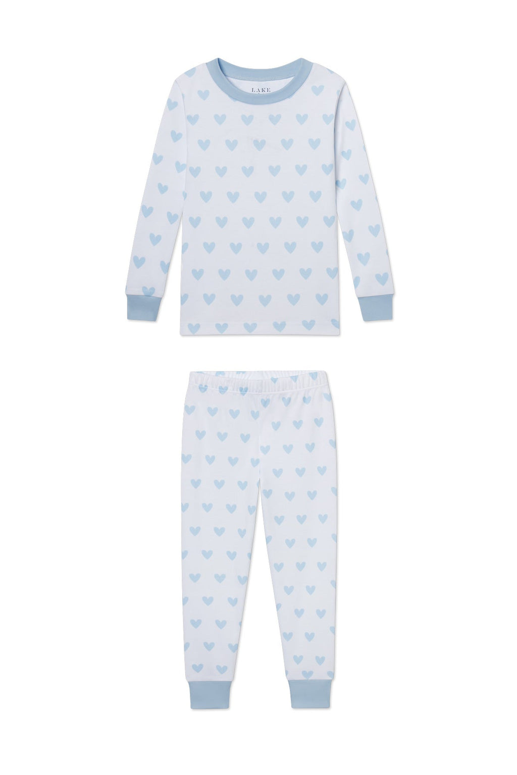 Kids Long-Long Set in French Blue Heart - Featured Image 4