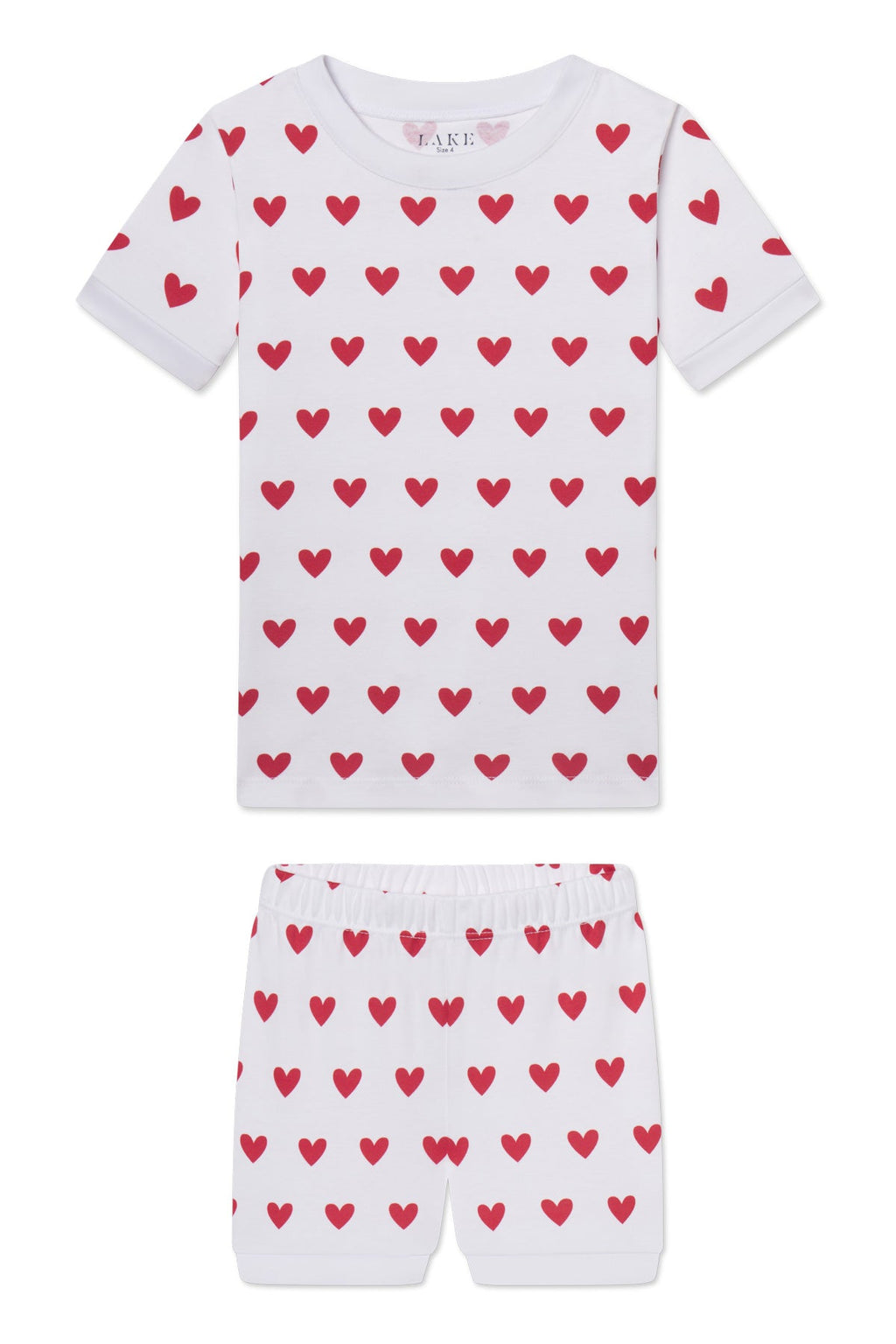 Kids Shorts Set in Classic Red Heart - Featured Image 4
