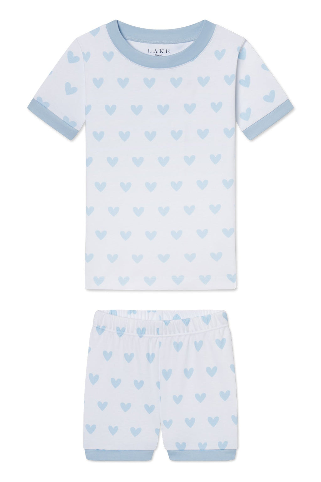 Kids Shorts Set in French Blue Heart - Featured Image 4