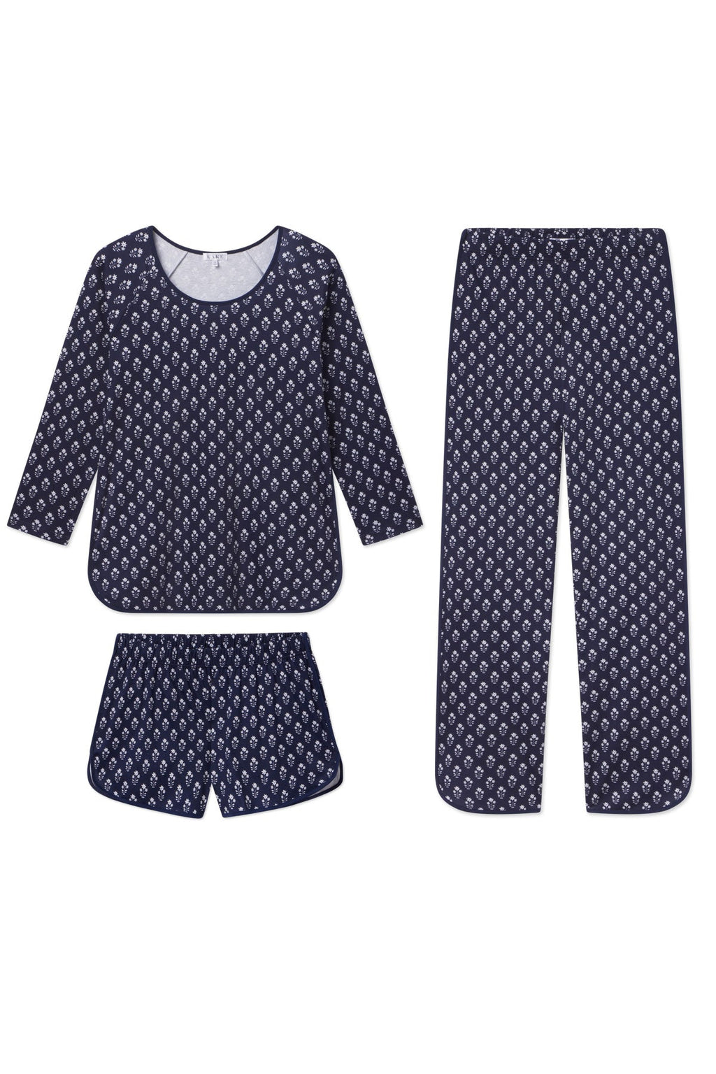 Pima Long Sleeve Bundle in English Navy Posy - Featured Image 5